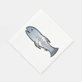 Toter Fisch Serviette (Ecke)