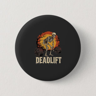 Toter-Heben-Skelett-Halloween-Gym-Workout-Design Button