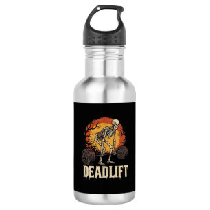 Toter-Heben-Skelett-Halloween-Gym-Workout-Design Edelstahlflasche