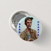 Toter Herz-Roman - Zombie-Knopf Button (Vorne & Hinten)