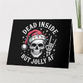 Toter Innen aber Jolly AF Weihnachtseleton Geist Karte (Vorderseite)