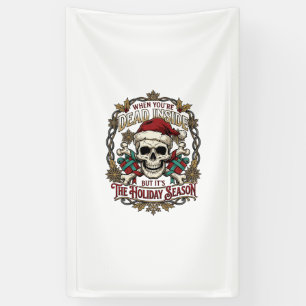 Toter Innere Feiertagszeit Weihnachten Schädel San Banner