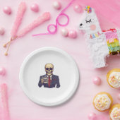 Toter Inside Skull - Funny Workday Skelett Pappteller (Party)