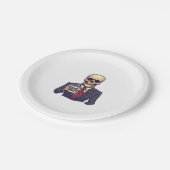 Toter Inside Skull - Funny Workday Skelett Pappteller (Schrägansicht)