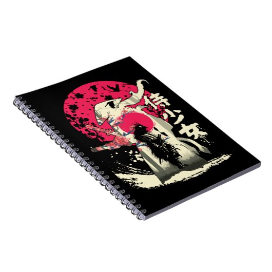 Toter japanischer Samurai-Krieger Japan Schwertbea Notizblock (Rechte Seite)