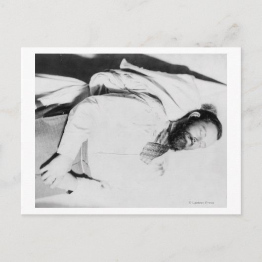 Toter Körper von Outlaw Jesse James Fotograf Postkarte (Vorderseite)