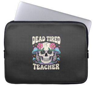 Toter Lehrer Schädel Pilz Halloween Grafik Laptopschutzhülle