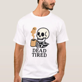 Toter müde Kaffee Spooky Halloween T - Shirt