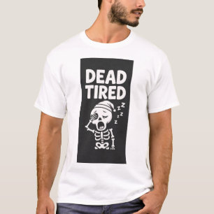 Toter Munterer Schlafender Skelett-Witziges Hallow T-Shirt
