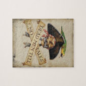 Toter Piratenschädel und Kreuzknochen Puzzle (Horizontal)