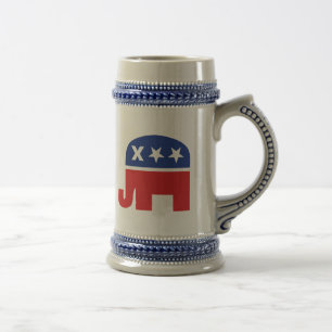 Toter Republikanischer Elefant Bierglas