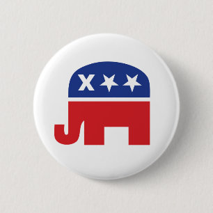 Toter Republikanischer Elefant Button