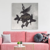 Toter Schädel mit Korb Leinwanddruck (Insitu (Wohnzimmer))