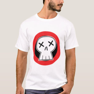 "Toter" Schädel-rotes Ziel-Shirt T-Shirt