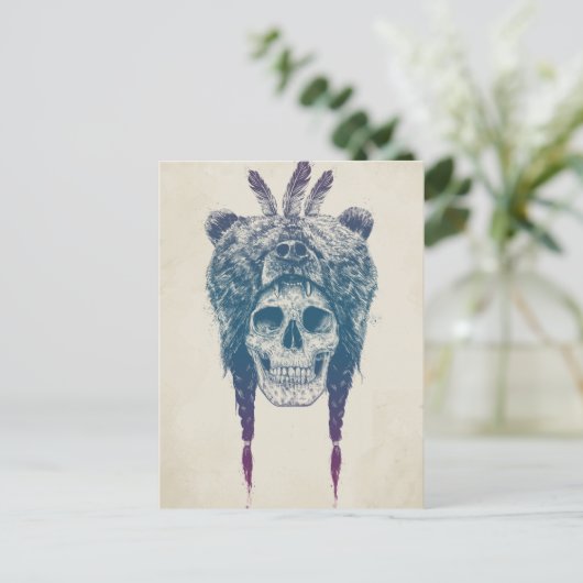 Toter Schamane Postkarte (Stehend Vorderseite)