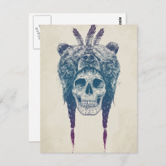 Toter Schamane Postkarte (Vorne/Hinten)