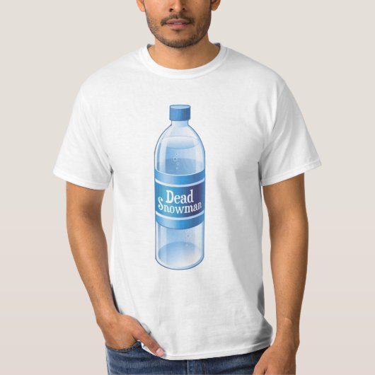 Toter Schneemann geschmolzenes Tafelwasser T-Shirt (Vorderseite)