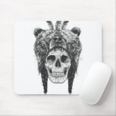 Toter Shaman (b&w) Mousepad (Mit Mouse)
