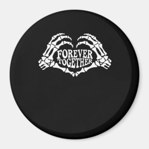 Toter Skelett Hände bilden Herz im klassischen Sti Magnet