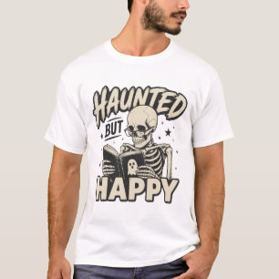 Toter Skelett liest glücklich T-Shirt