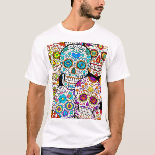 Toter Tag: Lebhafte mexikanische Muster. T-Shirt