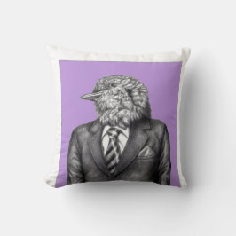 Toter Vogel in schwarzen Anzügen (Sumire) Kissen