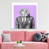 Toter Vogel in schwarzen Anzügen (Sumire) Leinwanddruck (Insitu (Wohnzimmer))