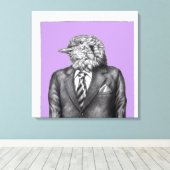 Toter Vogel in schwarzen Anzügen (Sumire) Leinwanddruck (Insitu (Holzboden))