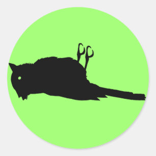 Toter Vogel Straßentod Grafik Runder Aufkleber