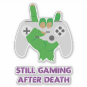 Toter Zombie-Gamer Aufkleber (Vorderseite)