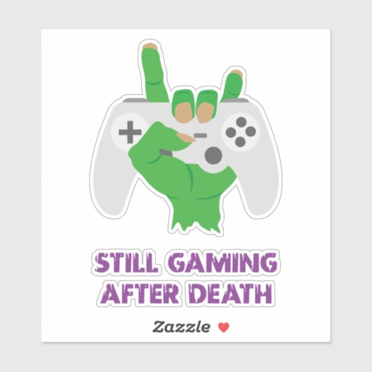 Toter Zombie-Gamer Aufkleber (Blatt)