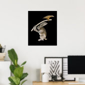 Töterkaninchen Poster (Heimbüro)