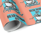 Totes, aber koffeiniertes Kaffeelett Geschenkpapier (Rolleneckpunkt)