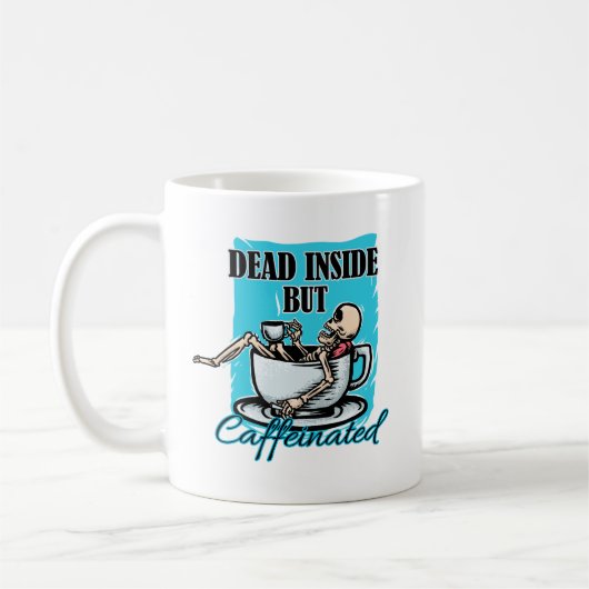 Totes, aber koffeiniertes Kaffeelett Kaffeetasse (Links)