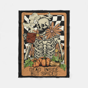 Totes, aber scharfes Skelett Groovy Halloween m Fleecedecke