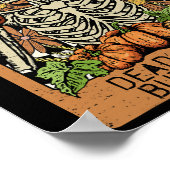 Totes, aber scharfes Skelett Groovy Halloween m Poster (Ecke)