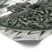 Totes Augposter von Vannak in einer Flasche Poster (Ecke)