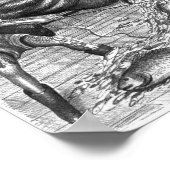 Totes Augposter von Vannak und Netz von Fischen Poster (Ecke)