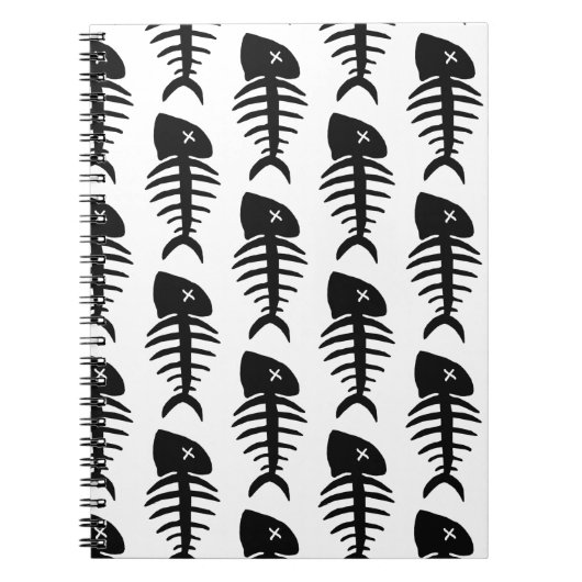 totes Fischskelett Notizblock (Vorderseite)