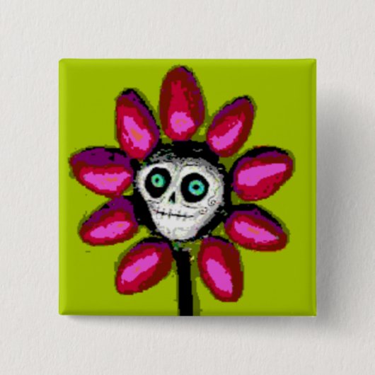 Totes Gänseblümchen 2 Button (Vorderseite)
