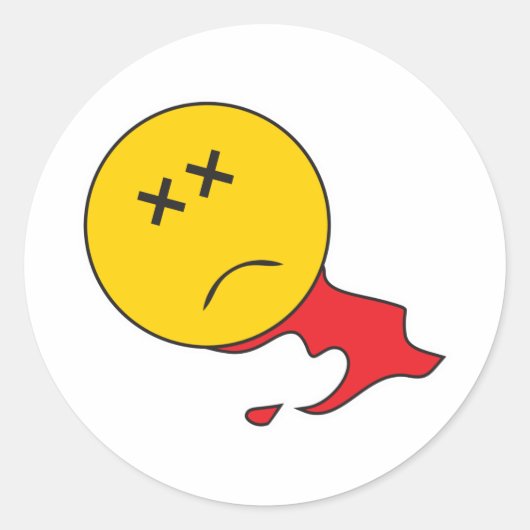 Totes Gesicht Runder Aufkleber (Vorderseite)