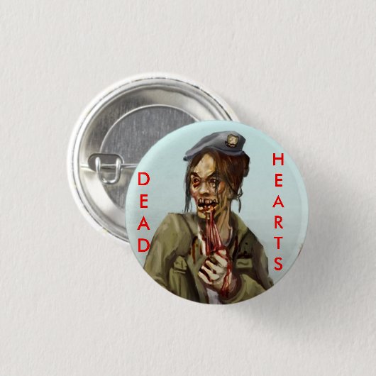 Totes Herz-Roman-Zombie-Mädchen Button (Vorne & Hinten)
