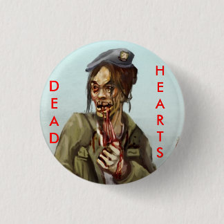 Totes Herz-Roman-Zombie-Mädchen Button
