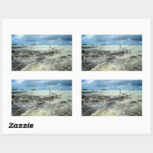 Totes Holz im rechteckigen Pazifik-Aufkleber Rechteckiger Aufkleber (Blatt)