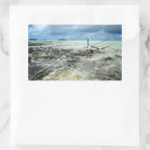 Totes Holz im rechteckigen Pazifik-Aufkleber Rechteckiger Aufkleber (Tasche)