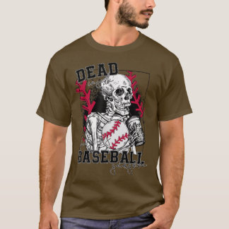Totes Innen, aber Baseball Saison lustige Skeletts T-Shirt