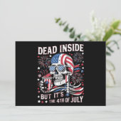 Totes Innen, aber es ist das Skelett vom 4. Juli Einladung (Stehend Vorderseite)