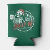 Totes Innen, aber Jolly Af Skull Weihnachtsmann Xm Dosenkühler (Vorderseite)