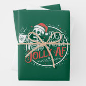 Totes Innen, aber Jolly Af Skull Weihnachtsmann Xm Geschenkpapier Set (Beispiel)