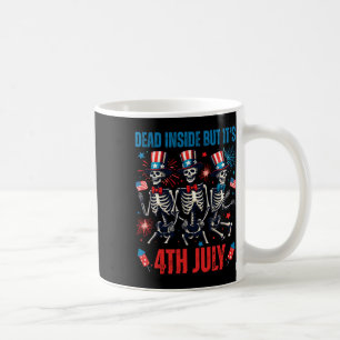 Totes Innen, aber sein 4. Juli Tanz Skelett U Kaffeetasse